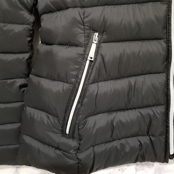 LAUNDRY Quilted Medium Weight Black Hooded Jacket - Picture 6 of 12